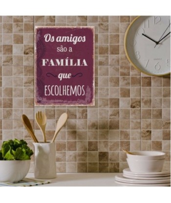 ORIGEN Home Decor Adornos pared portugues Placas Metal | Placa de Metal Rojo Rectangular - 33x25x1cm