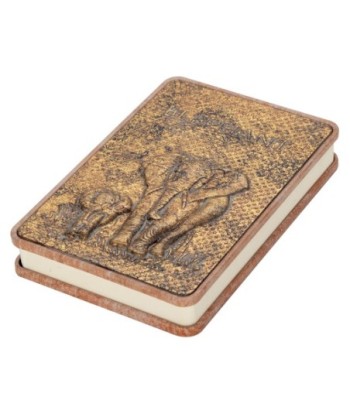 ORIGEN Home Decor Libro Notas Elefante Cajas Libro | Marrón Rectangular - 15x10x3cm