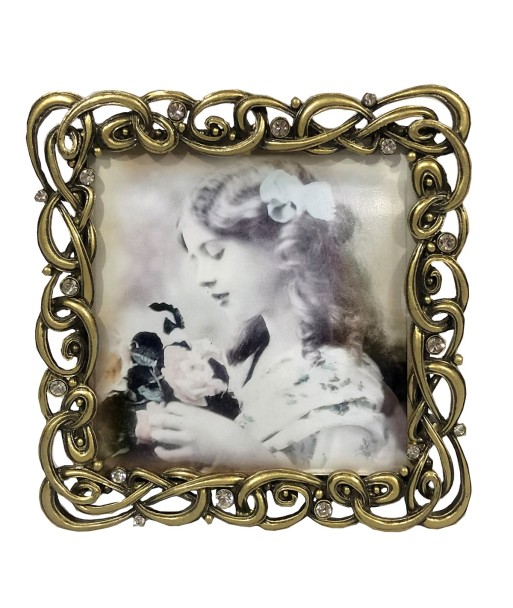ORIGEN Home Decor Marco De Foto 10X10 Miniaturas | Marco Portafotos Gris Rectangular - 13x13x2cm