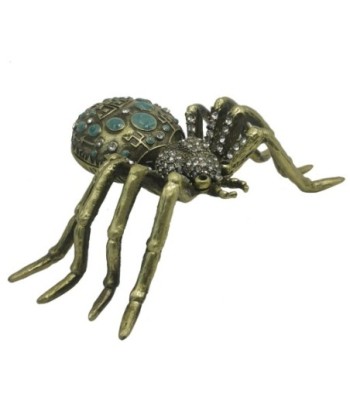 ORIGEN Home Decor Joyero Araña Miniaturas | Joyero Gris - 4x11x8cm