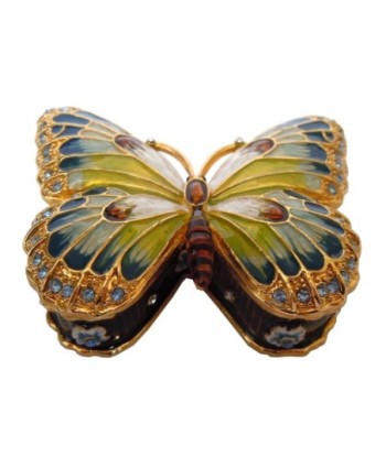 ORIGEN Home Decor Joyero Mariposa Miniaturas | Joyero Marrón - 3x8x6cm