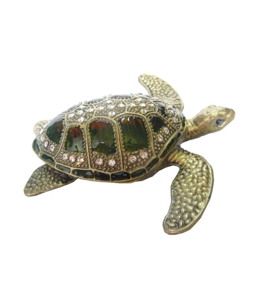 ORIGEN Home Decor Joyero Tortuga Miniaturas | Joyero Marrón 3x9x9cm - Elegante y funcional joyero de tortuga para