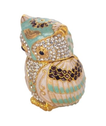 ORIGEN Home Decor Joyero Buho Miniaturas | Joyero Marrón - 3x4x3cm