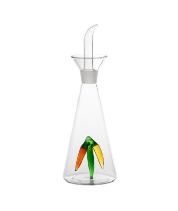 Vinagrera de 180ml de vidrio transparente para aceite y vinagre, ideal para cocina, decoración y uso diario