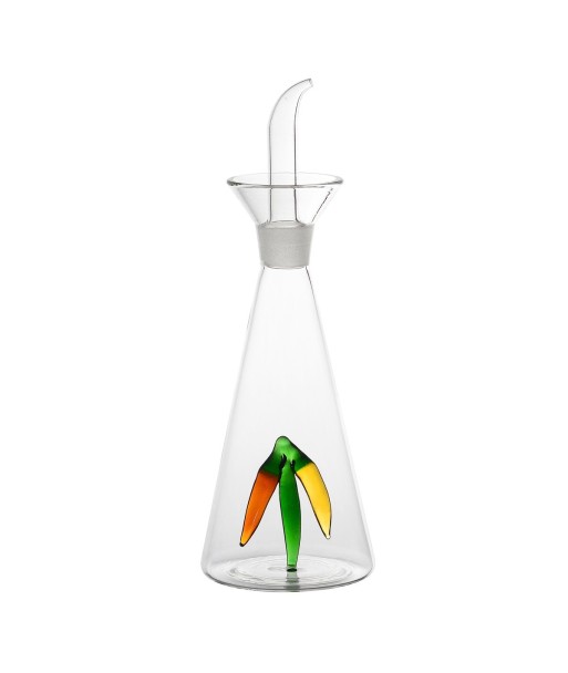 Vinagrera de 180ml de vidrio transparente para aceite y vinagre, ideal para cocina, decoración y uso diario
