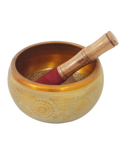 Cuenco Tibetano Dorado - Instrumento de Música de Metal