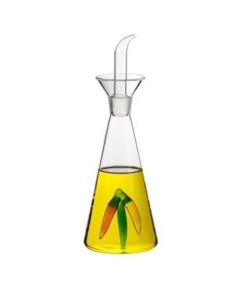 Vinagrera de 180ml de vidrio transparente para aceite y vinagre, ideal para cocina, decoración y uso diario