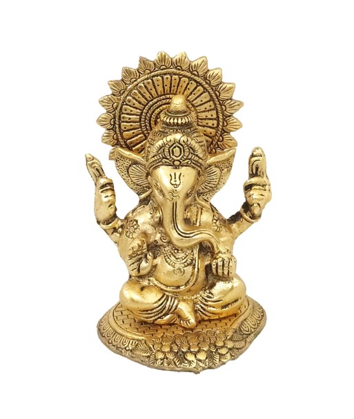 Figura de Ganesha Oriental de Metal para Decoración del Hogar