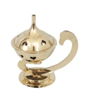 Quemador de incienso dorado - Accesorio decorativo para aromaterapia y relajación en el hogar