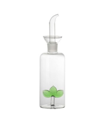 Vinagrera de Vidrio 250ml con 2 Difusores para Aceite y Vinagre, Elegante Utensilio de Cocina para Condimentos