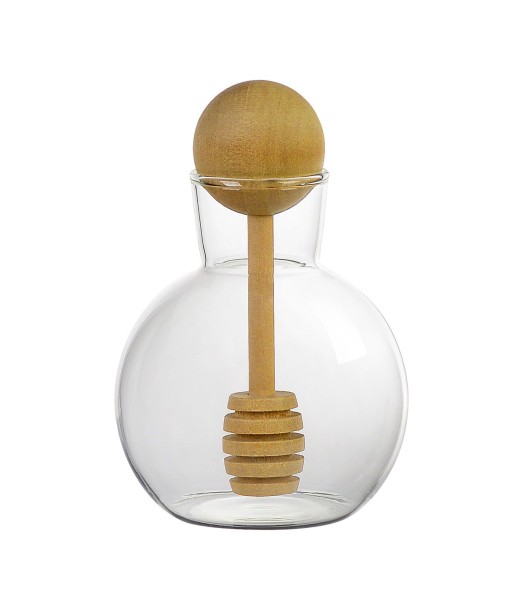 Tarro de Miel con Cuchara de 250ml, Ideal para Endulzar Bebidas y Postres, Regalo Perfecto para Amantes de la