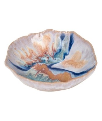 ORIGEN Home Decor Bandeja Ovalada de Piedra Plateada | Bandeja de Vajilla Bohemio - 5x15x14cm