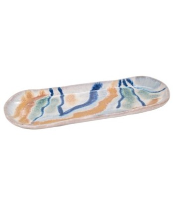 ORIGEN Home Decor Bandeja Jarrones Y Portavelas | Bandeja de Vajilla Plateado Ovalado - 2x30x12cm