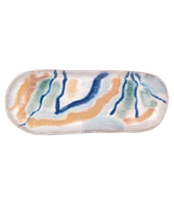 ORIGEN Home Decor Bandeja Jarrones Y Portavelas | Bandeja de Vajilla Plateado Ovalado - 2x30x12cm