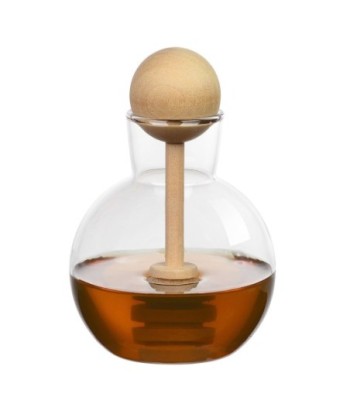 Tarro de Miel con Cuchara de 250ml, Ideal para Endulzar Bebidas y Postres, Regalo Perfecto para Amantes de la