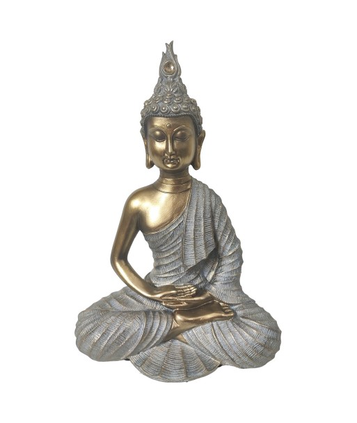 ORIGEN Home Decor Buda Budas Figura de Buda Gris 27x19x10cm