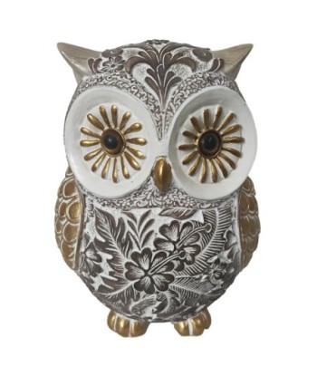 ORIGEN Home Decor Buho Buhos Figura de Búho Gris - 17x12x11cm