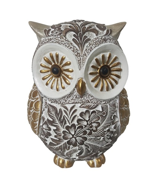 ORIGEN Home Decor Buho Buhos Figura de Búho Gris - 17x12x11cm