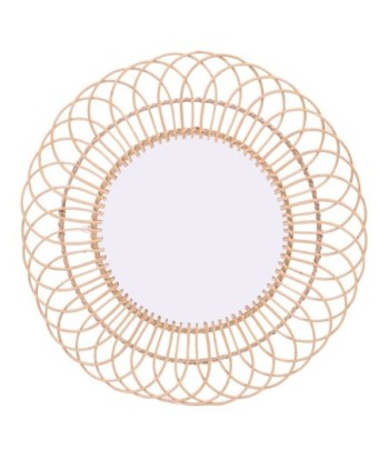 ORIGEN Home Decor Espejo Circular Redondo - Blanco Vintage - 90x90x2cm