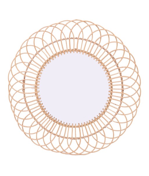 ORIGEN Home Decor Espejo Circular Redondo - Blanco Vintage - 90x90x2cm