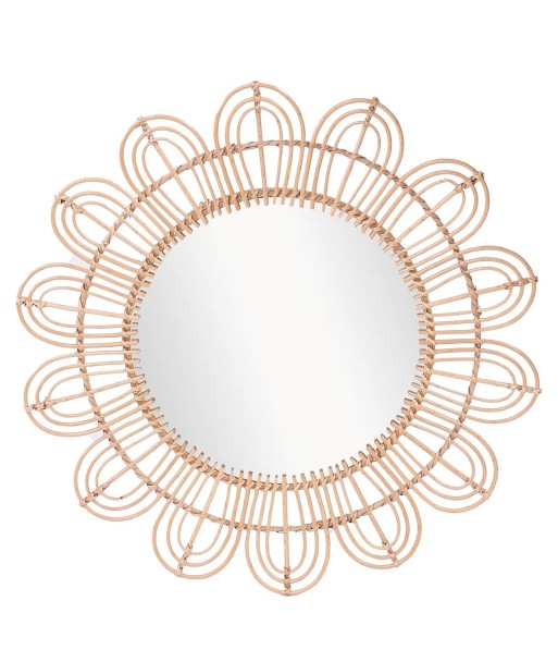 ORIGEN Home Decor Espejo Girasol Redondo Vintage | Blanco 90x90x2cm