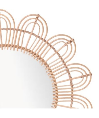 ORIGEN Home Decor Espejo Girasol Redondo Vintage | Blanco 90x90x2cm