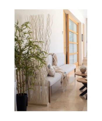 Biombo de Rattan Natural para Decoración del Hogar y Separación de Ambientes