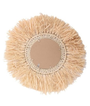 ORIGEN Home Decor Espejo De Hierba Redondo Vintage 60x60x3cm Marrón | Espejos Decorativos