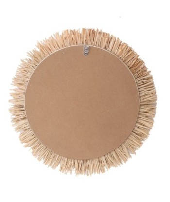 ORIGEN Home Decor Espejo De Hierba Redondo - Marrón Vintage 45cm | Espejos Decorativos de Palma y Hierba Marina
