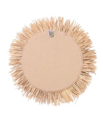 ORIGEN Home Decor Espejo De Hierba Redondo - Marrón 28x28x4cm