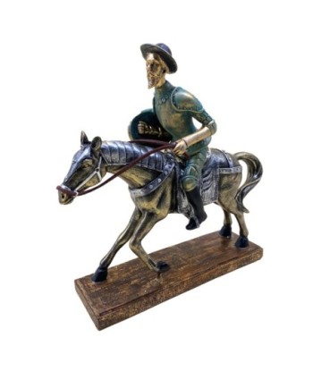 ORIGEN Home Decor Don Quijote Sobre Caballo Varios Figura de Persona Gris 25x26x8cm