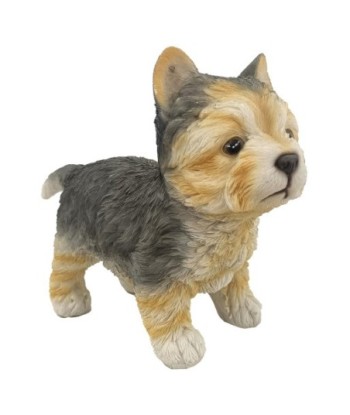 ORIGEN Home Decor Perro Animales | Figura de Perro Gris - 13x15x7cm