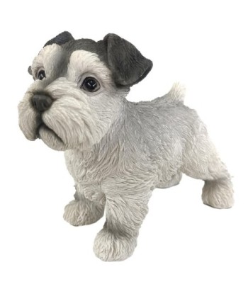 ORIGEN Home Decor Perro Animales | Figura de Perro Plateado - 13x16x8cm