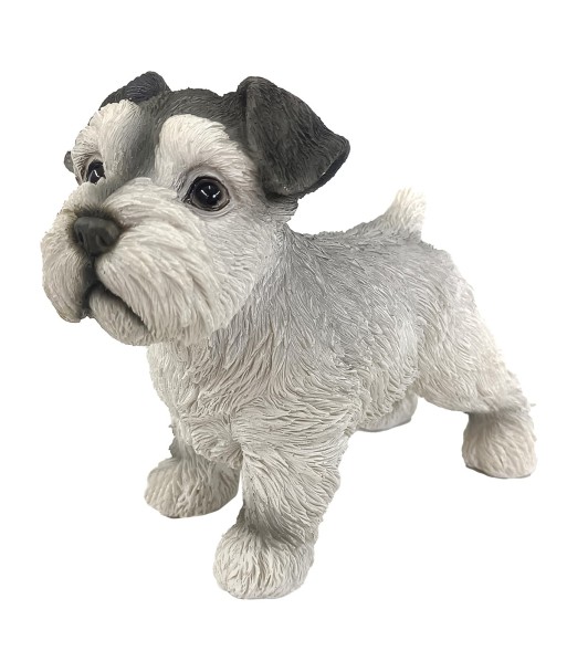 ORIGEN Home Decor Perro Animales | Figura de Perro Plateado - 13x16x8cm
