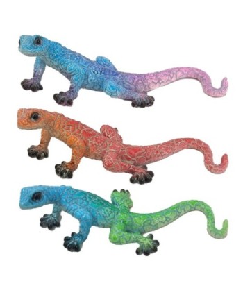 ORIGEN Home Decor Lagarto 3U Animales | Figura de Lagarto Azul - 5x17x9cm