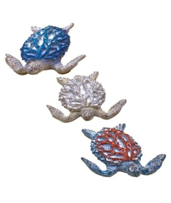 "ORIGEN Home Decor Tortuga 3U Marinero - Figura de Tortuga Azul 3x11x10cm para Decoración del Hogar"