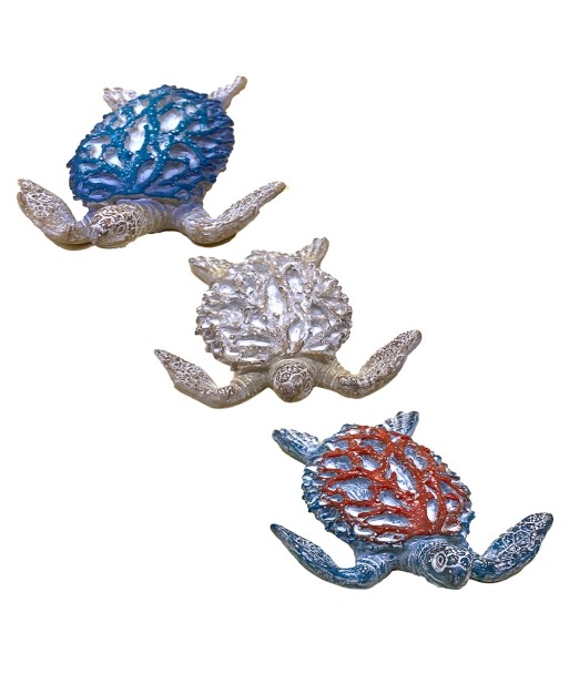"ORIGEN Home Decor Tortuga 3U Marinero - Figura de Tortuga Azul 3x11x10cm para Decoración del Hogar"