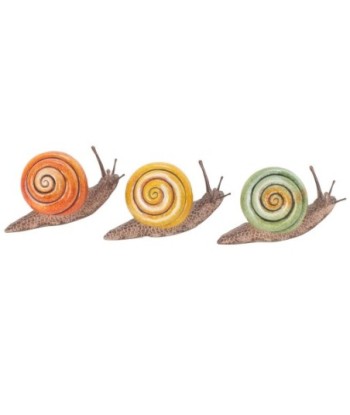 ORIGEN Home Decor Caracol 3U Figura Azul - 8x15x7cm para Decoración del Hogar