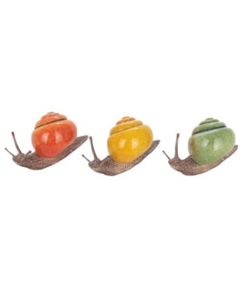 ORIGEN Home Decor Caracol 3U Figura Azul - 8x15x7cm para Decoración del Hogar