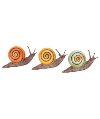 Figura de Caracol 3 Diferentes Colores Resina Bohemio Decoración Hogar