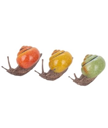 Figura de Caracol 3 Diferentes Colores Resina Bohemio Decoración Hogar
