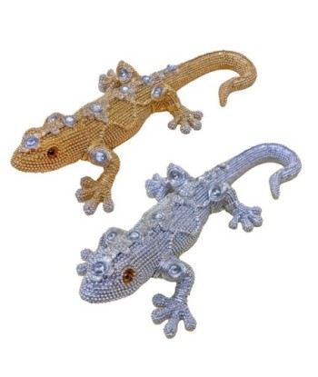 ORIGEN Home Decor Lagarto 2U Animales | Figura de Lagarto Gris - 6x24x11cm