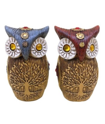 ORIGEN Home Decor Buho 2U Buhos | Figura de Búho Marrón - 10x6x5cm