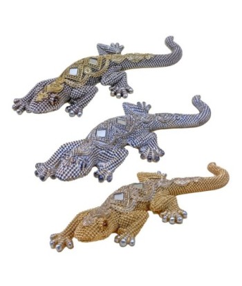 ORIGEN Home Decor Lagarto 3U Animales | Figura de Lagarto Gris - 3x20x8cm