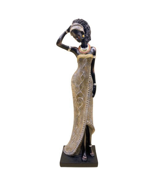 ORIGEN Home Decor Africana Africanas Y Elefantes Gris - Figura Decorativa de Resina 42x12x9cm