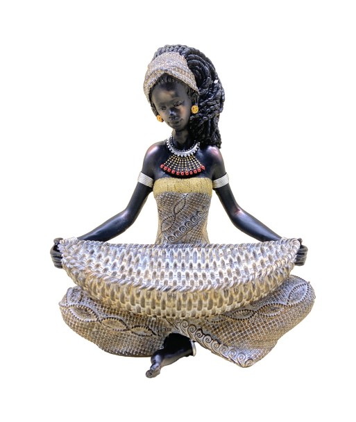 ORIGEN Home Decor Africana Africanas Y Elefantes Gris 22x20x14cm Figura Resina Alta Calidad