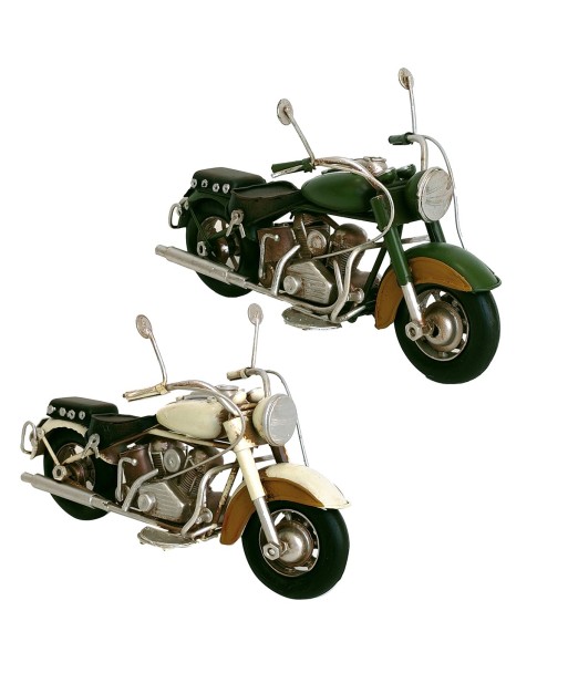 ORIGEN Home Decor Motocicleta 2U Vehiculos Vintage | Figura Decorativa Moto Italiana - 12x19x8cm