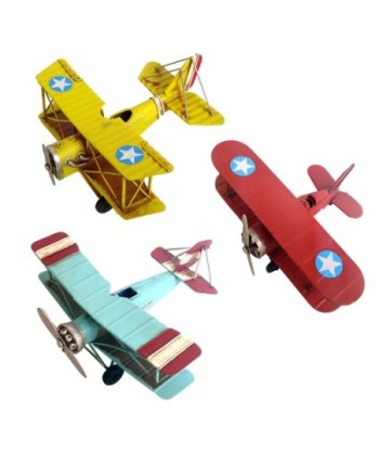 ORIGEN Home Decor Avion 3U Vehiculos | Modelismo de Aviación Rojo - 7x16x12cm