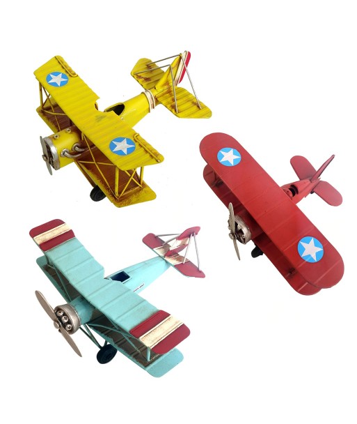 ORIGEN Home Decor Avion 3U Vehiculos | Modelismo de Aviación Rojo - 7x16x12cm