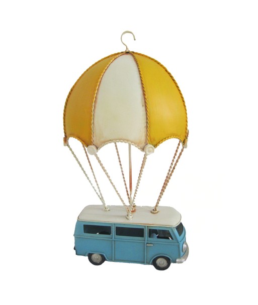 ORIGEN Home Decor Coche Paracaidas Vehiculos Vintage Amarillo 31x18x17cm Metal Resistente